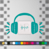 Stickers Interrupteur Casque Musique