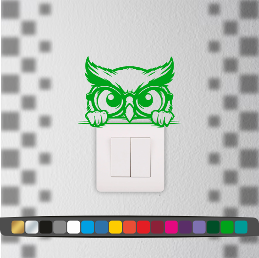 Stickers Interrupteur Hibou