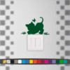 Stickers Interrupteur Chat Papillon