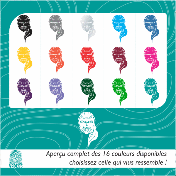 Autocollant motarde à bord
