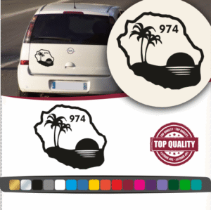 Stickers La Réunion 974