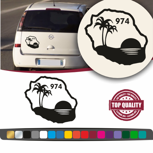 Stickers La Réunion 974