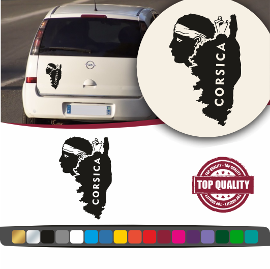 Stickers Carte de Corse