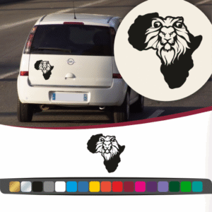 Stickers Carte d'Afrique - Lion
