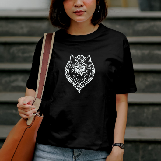 T-shirt Streetwear - Loup Mandala