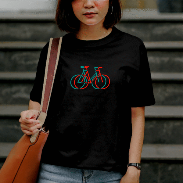 T-shirt psychédélique Motif Vélo