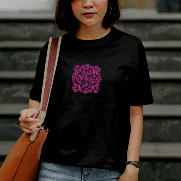 T-shirt mandala en coton unisexe