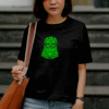 T-shirt géométrique hibou en coton unisexe