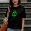 T-shirt géométrique papillon en coton unisexe