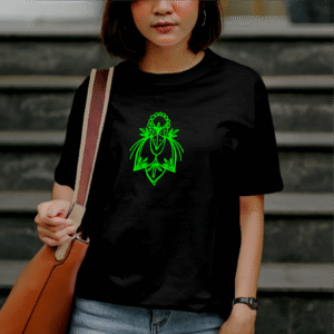 T-shirt géométrique papillon en coton unisexe