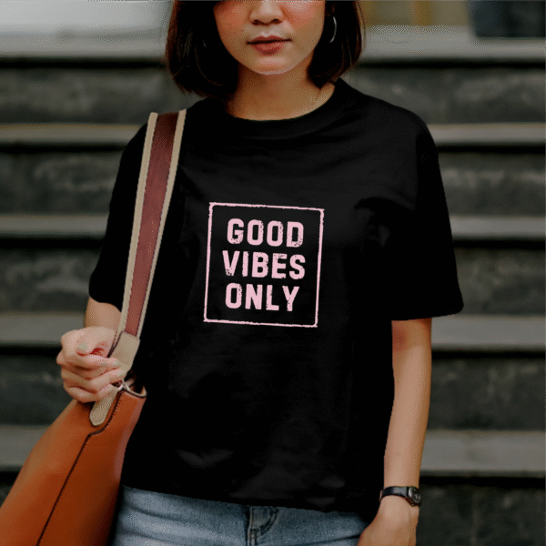 T-shirt "Good Vibes Only" en coton unisexe
