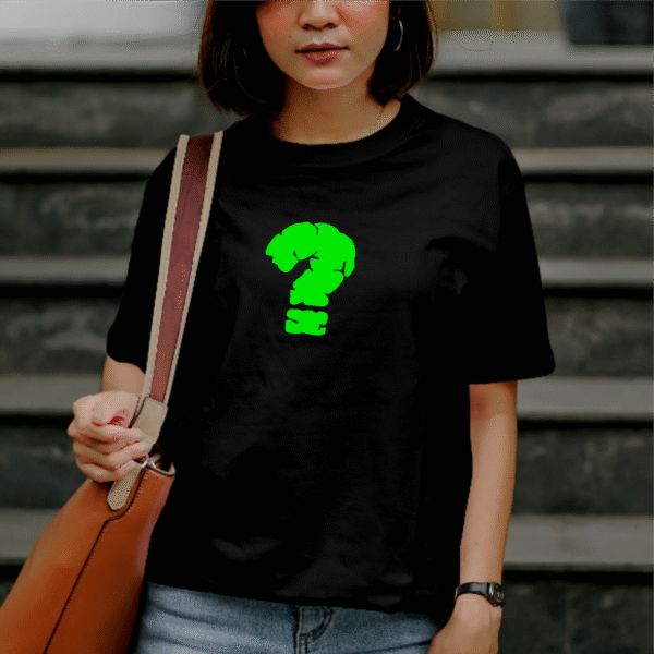 T-shirt streetwear coton unisexe avec motif question point d'interrogation