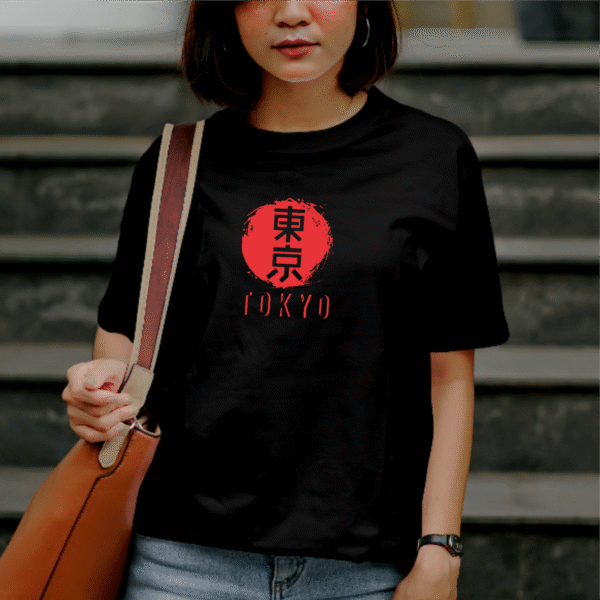 T-shirt streetwear Tokyo en coton 190 gr unisexe
