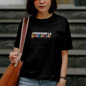 T-shirt Frase "Choisissez la gentillesse" en coton 190 gr unisexe