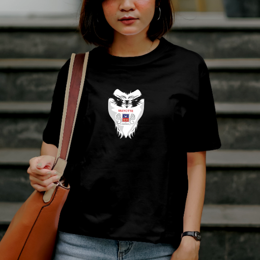T-shirt Mayotte Gorille avec drapeau