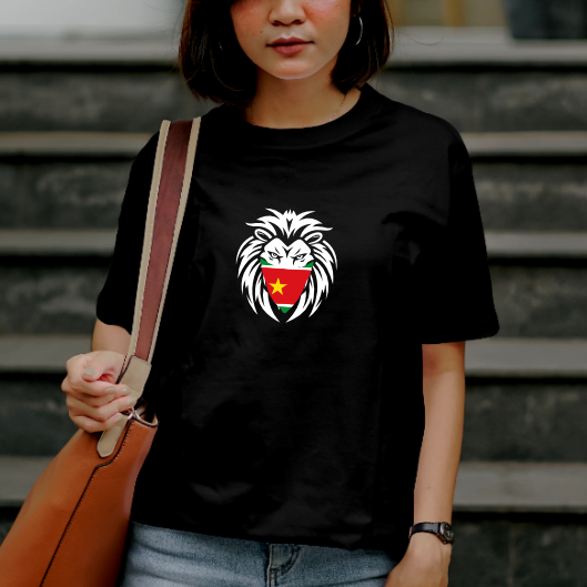 T-shirt Guadeloupe Lion avec drapeau