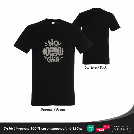 T-shirt Streetwear "No Pain No Gain"