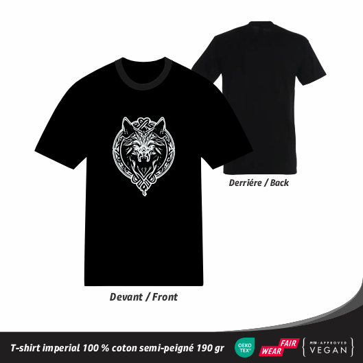 T-shirt Streetwear - Loup Mandala