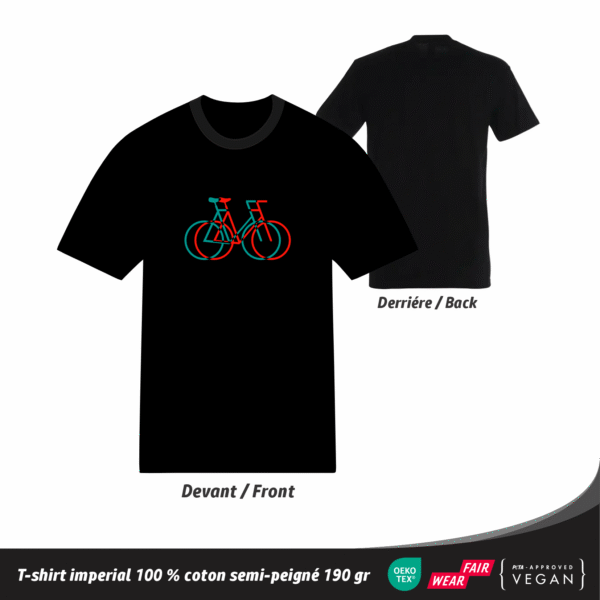 T-shirt psychédélique Motif Vélo