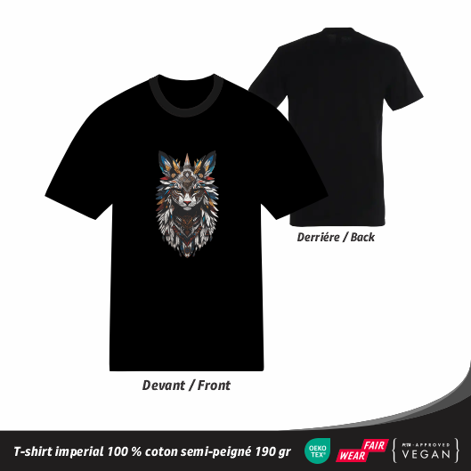 T-shirt Psychédélique - Chat Mandala