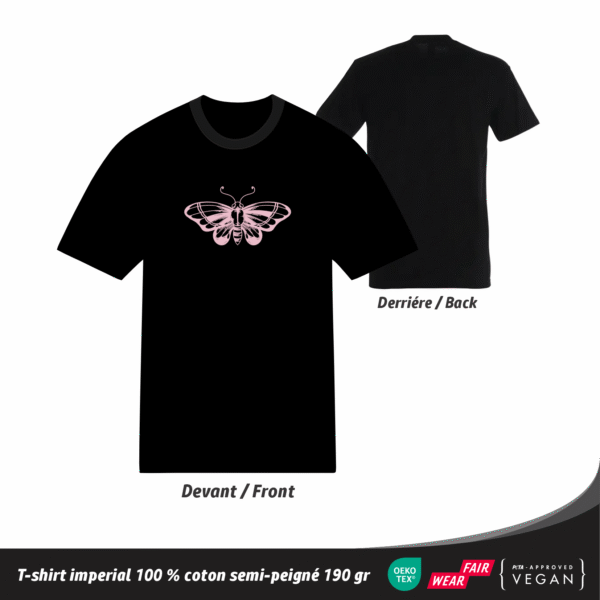 T-shirt streetwear papillon en coton unisexe