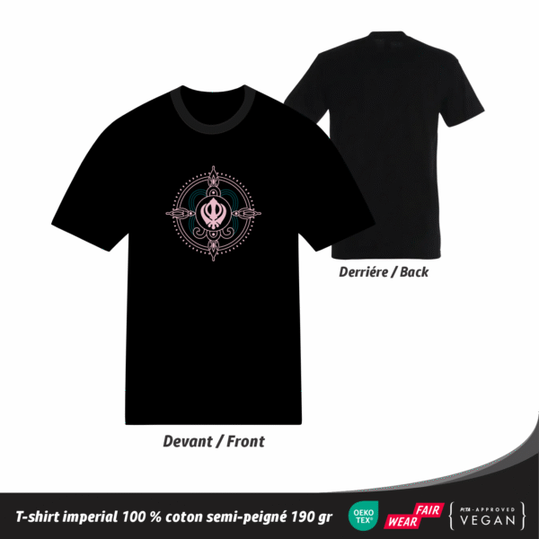 T-shirt mandala en coton unisexe
