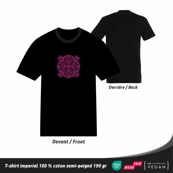 T-shirt mandala en coton unisexe