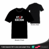 T-shirt streetwear Stop Racisme en coton 190 gr unisexe