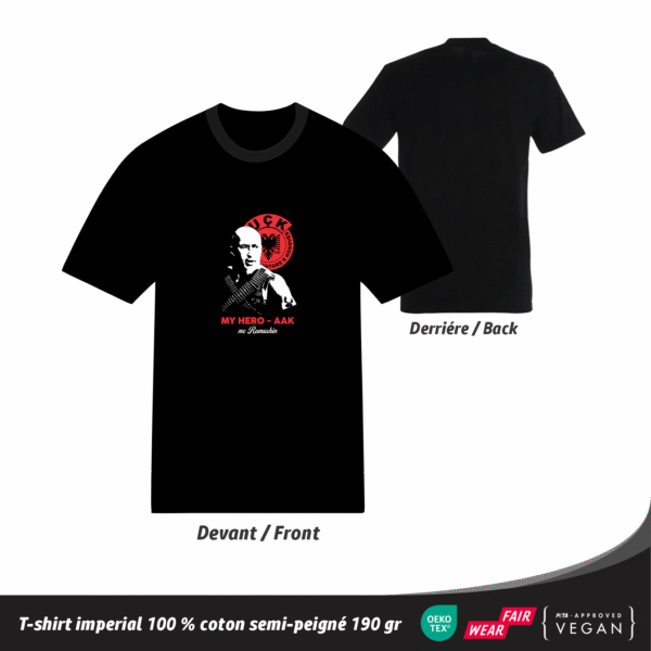 T-shirt Albanais Patriotique en coton 190 gr unisexe
