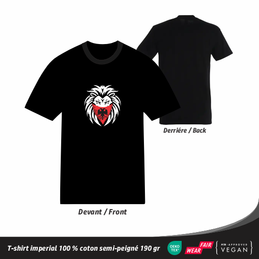 T-shirt albanais motif lion avec drapeau d'Albanie
