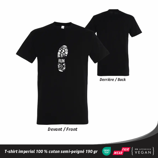T-shirt streetwear empreintes de chaussures