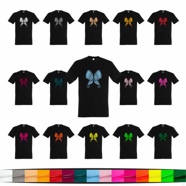 T-shirt mandala papillon en coton unisexe