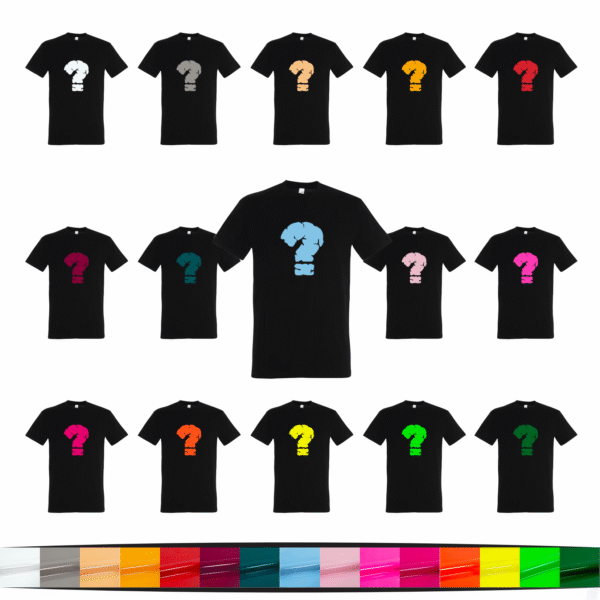 T-shirt streetwear coton unisexe avec motif question point d'interrogation