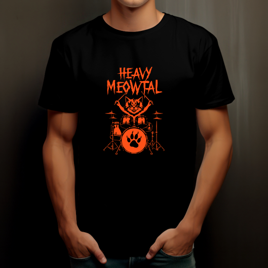 T-Shirt Chat Heavy Meowtal