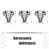 Stickers Éléphant Géométrique