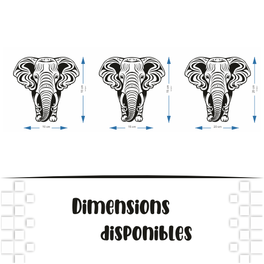Stickers Éléphant Géométrique