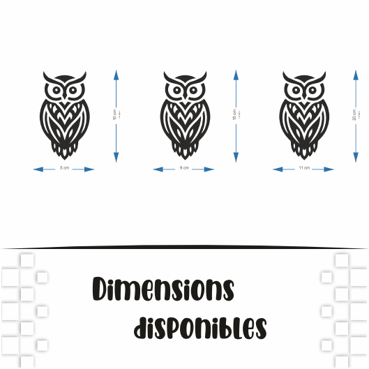 Stickers Hibou Géométrique