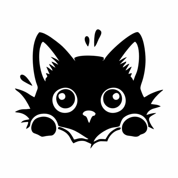 1 Sticker Vinyle Petit Chat