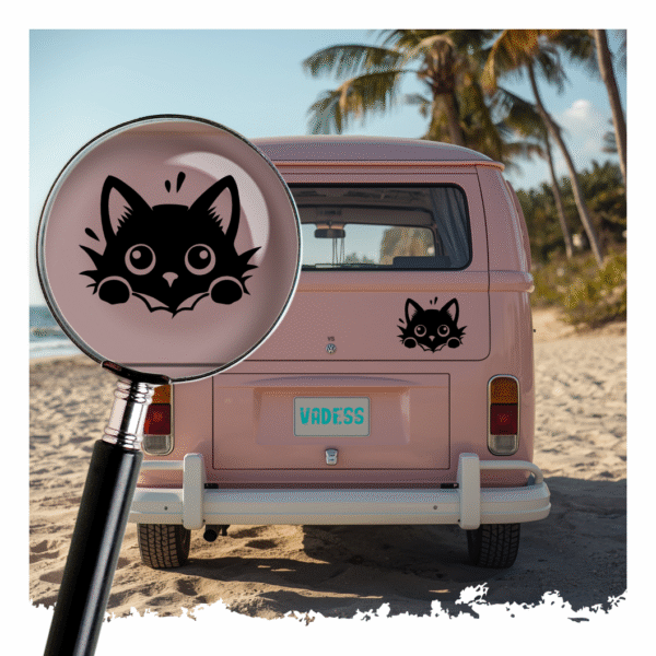 2 Sticker Vinyle Petit Chat