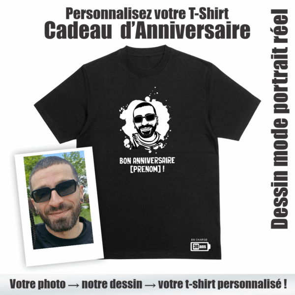 t-shirt anniversaire personnalisé