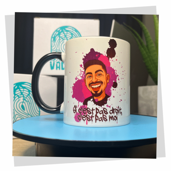 8 mug caricature personnalisé