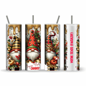 1 Gobelet Lutins Rouges & Motifs Dorés